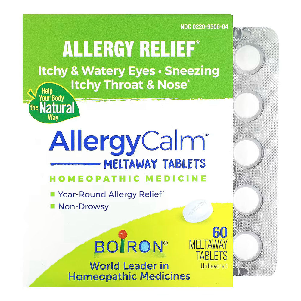 Boiron Allergycalm Tablets For Relief From Allergy And Hay Fever Symptoms Of Sneezing 60 Ct