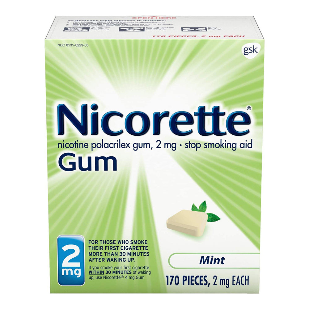 Nicorette Gum Nicotine Mint Stop Smoking Aid, 2 Mg - 170 Count