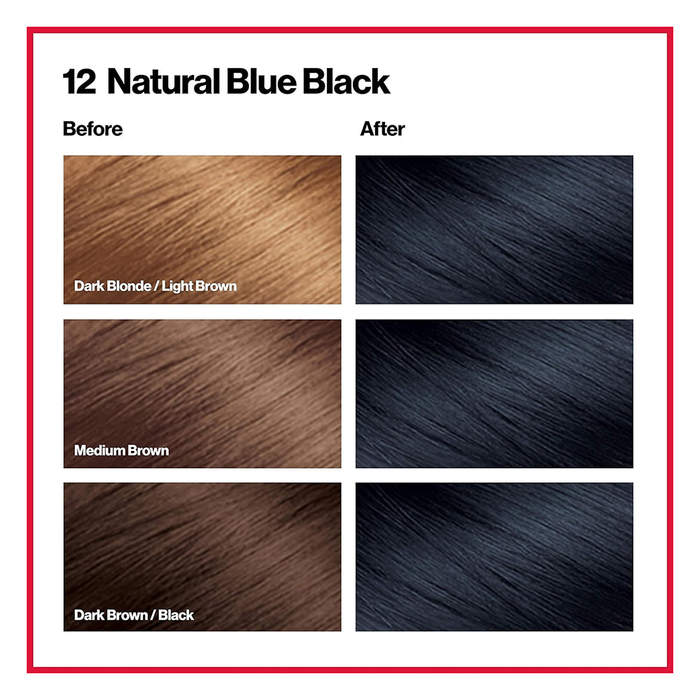 Colorsilk By Revlon, Ammonia-Free Permanent, Haircolor: Natural Blue Black #12 - 1 Each