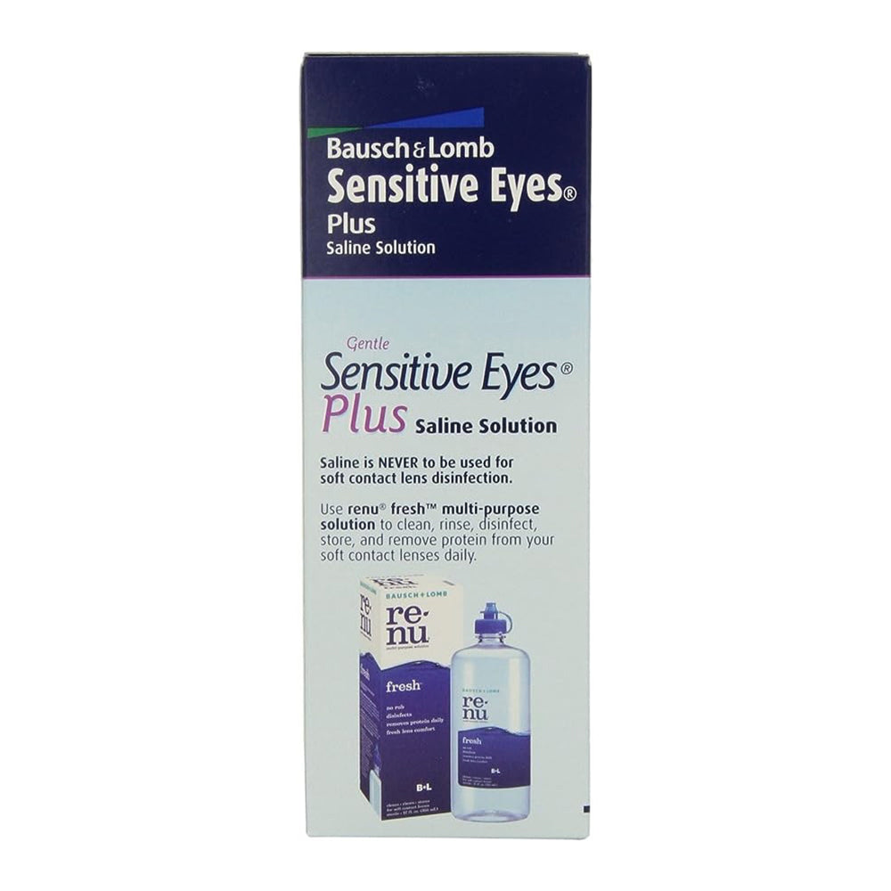 Bausch Plus Lomb Sensitive Eyes Plus Saline Solution - 12 Fl Oz