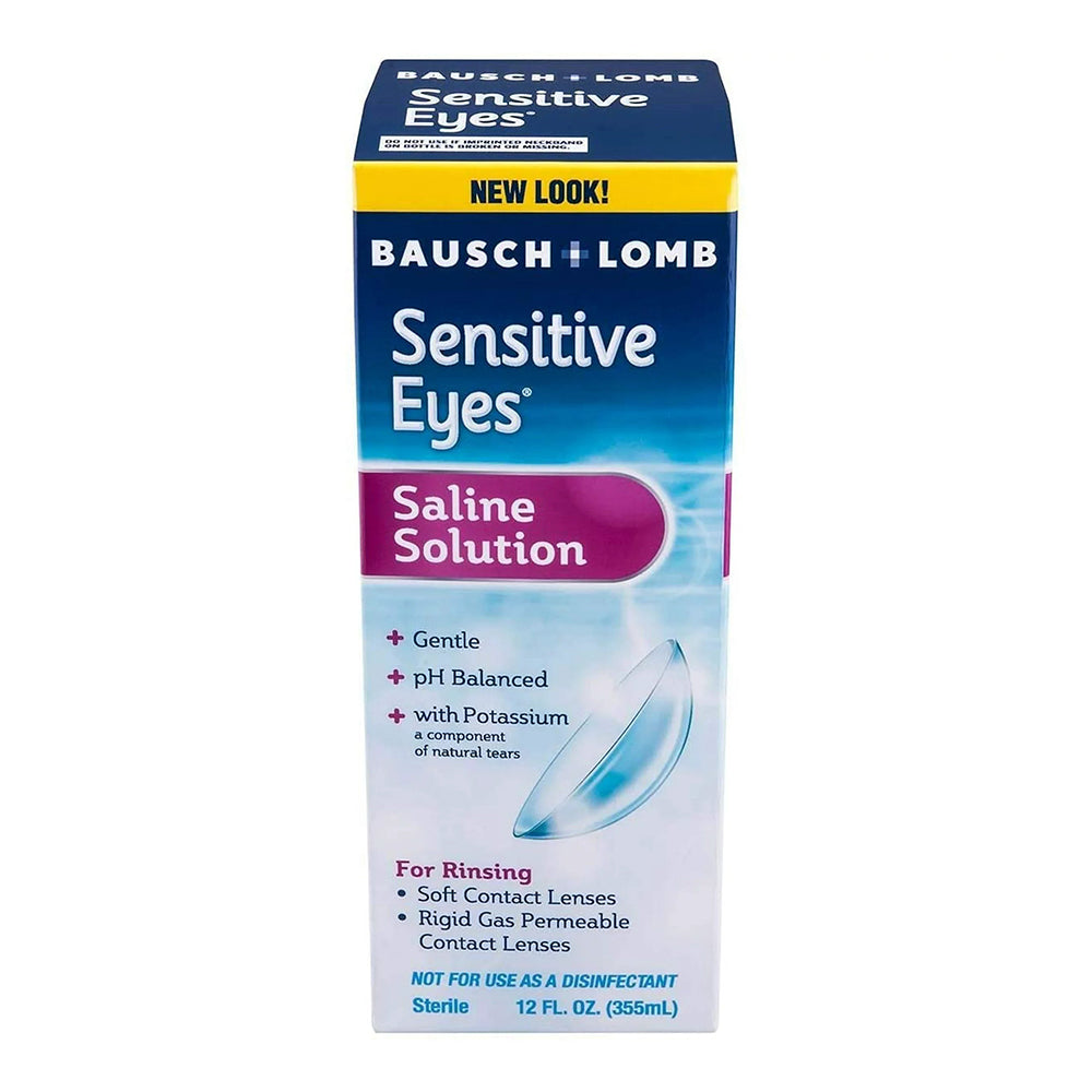 Bausch Plus Lomb Sensitive Eyes Plus Saline Solution - 12 Fl Oz