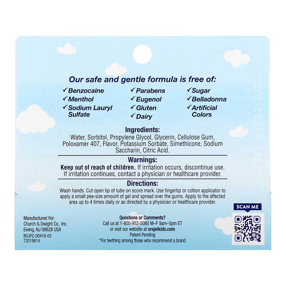 Orajel Baby Daytime Cooling Gel For Teething, 0.33Oz