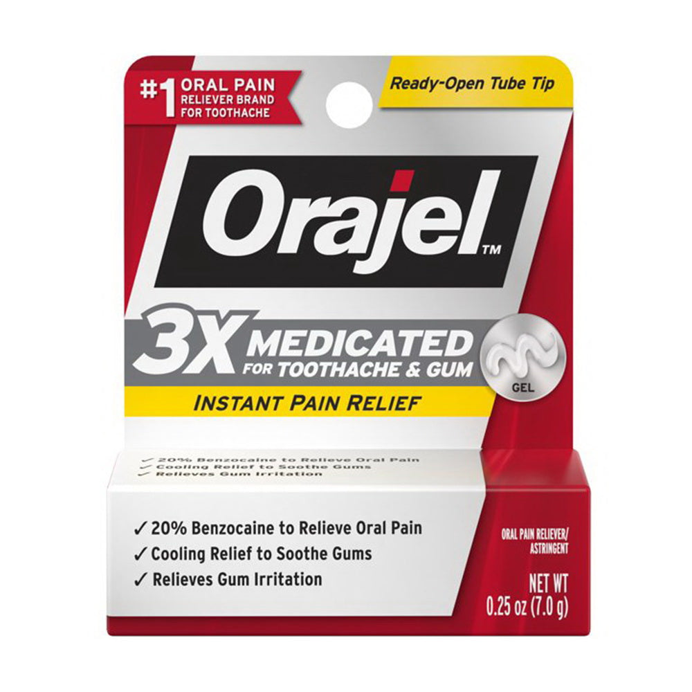 Orajel 3X Maximum Strength Toothache Pain Relief Gel - 0.25 Oz