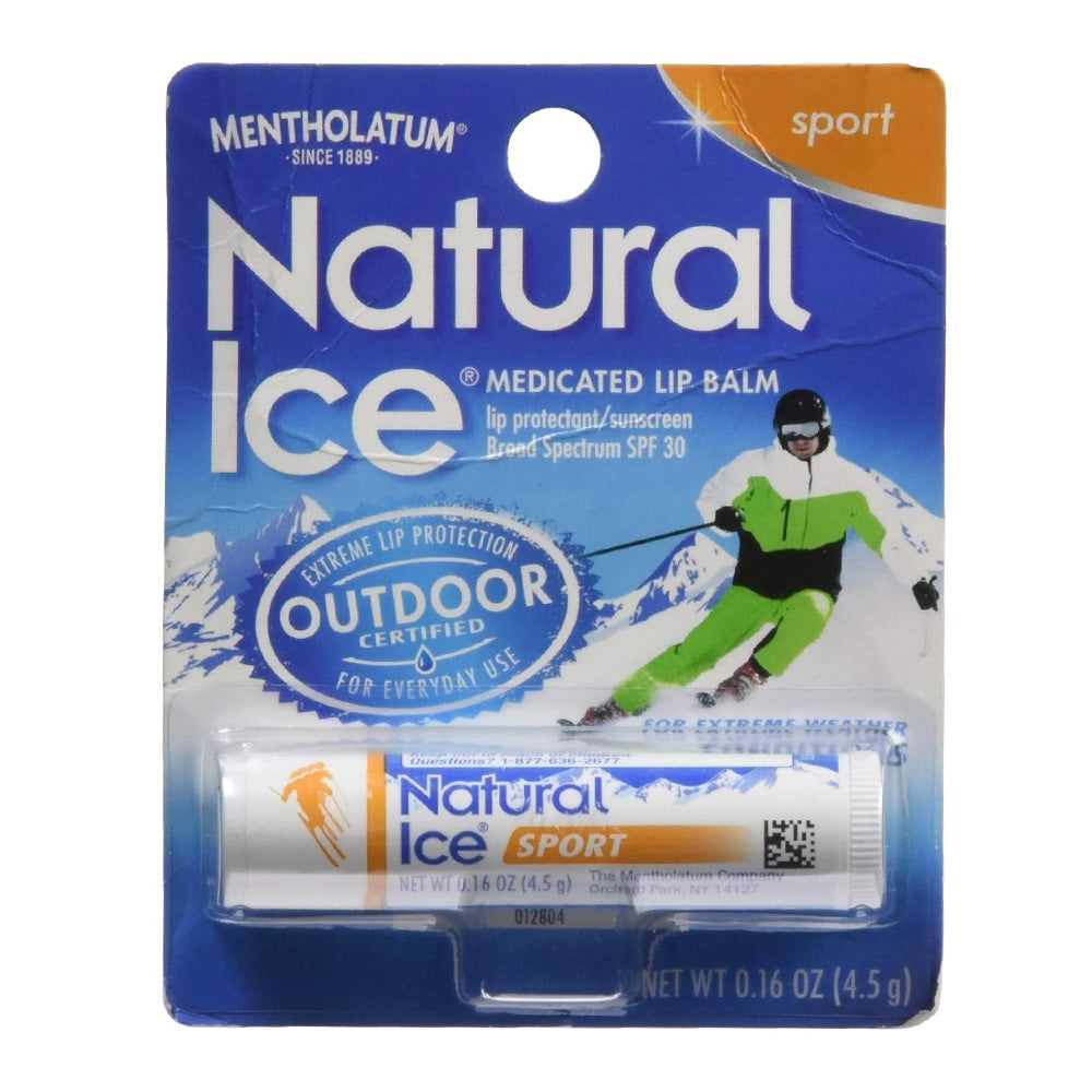 Mentholatum Natural Ice Sunscreen/Lip Protectant Spf 30 Sport 1 Each