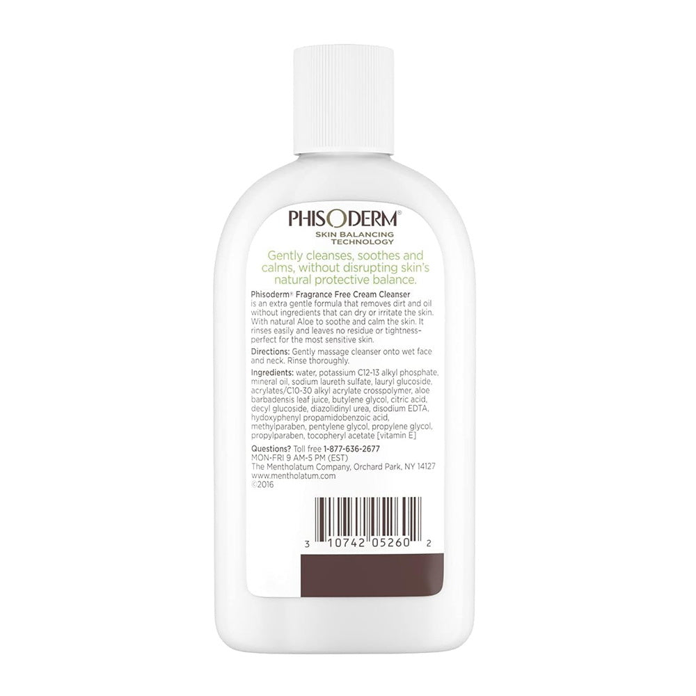 Phisoderm Cream Facial Cleanser For Sensitive Face Skin - 6 Oz