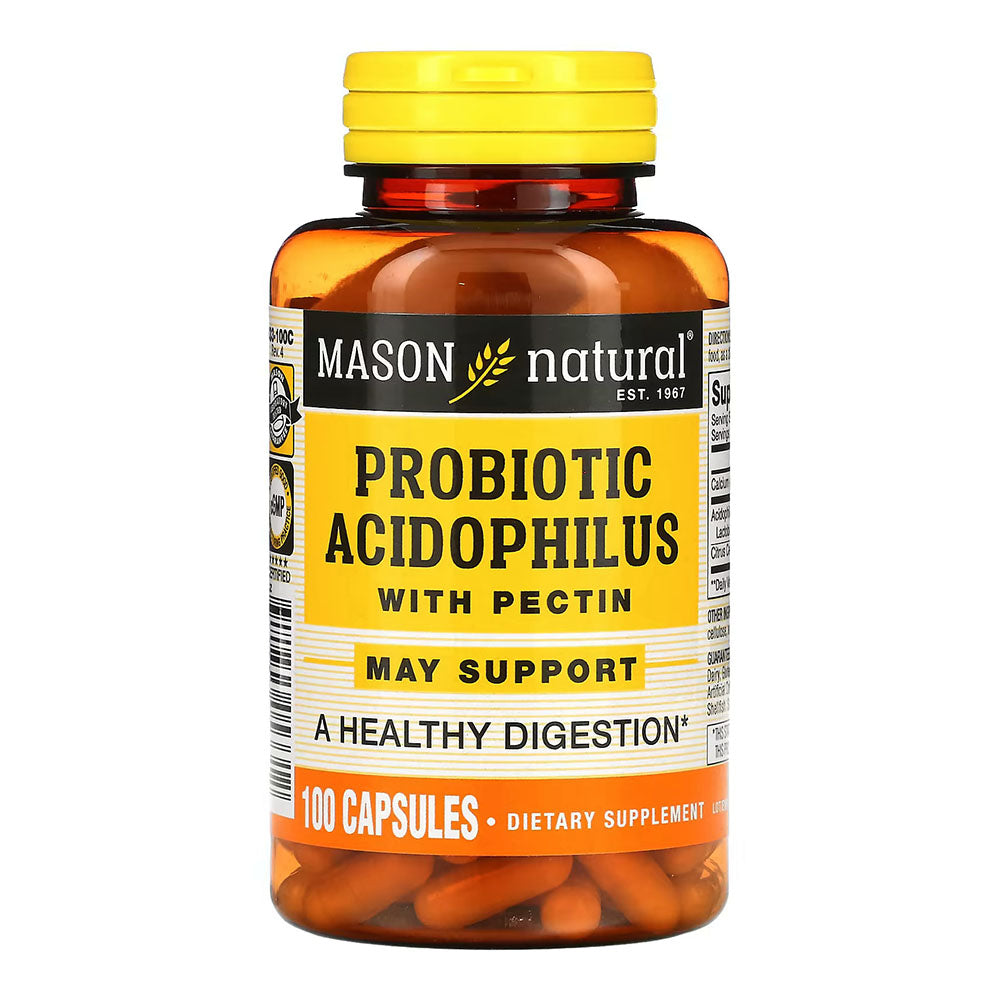 Mason Natural Acidophilus With Pectin Capsules, Digestive Aid - 100 Ea