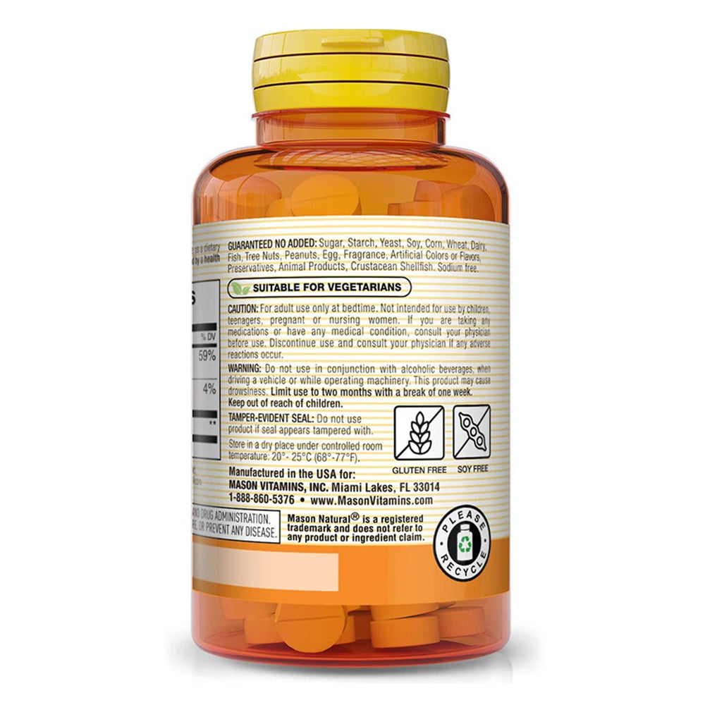 Mason Natural Vitamins Melatonin 5 Mg With Vitamin B-6 Extra Strength - 60 Tablets