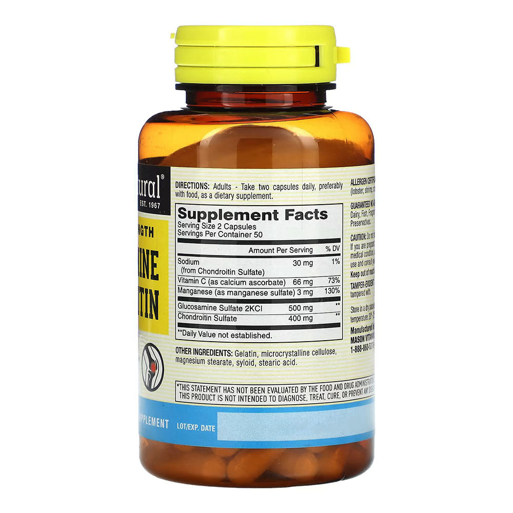 Mason Natural Glucosamine Chondroitin, Regular Strength - 100 Capsules