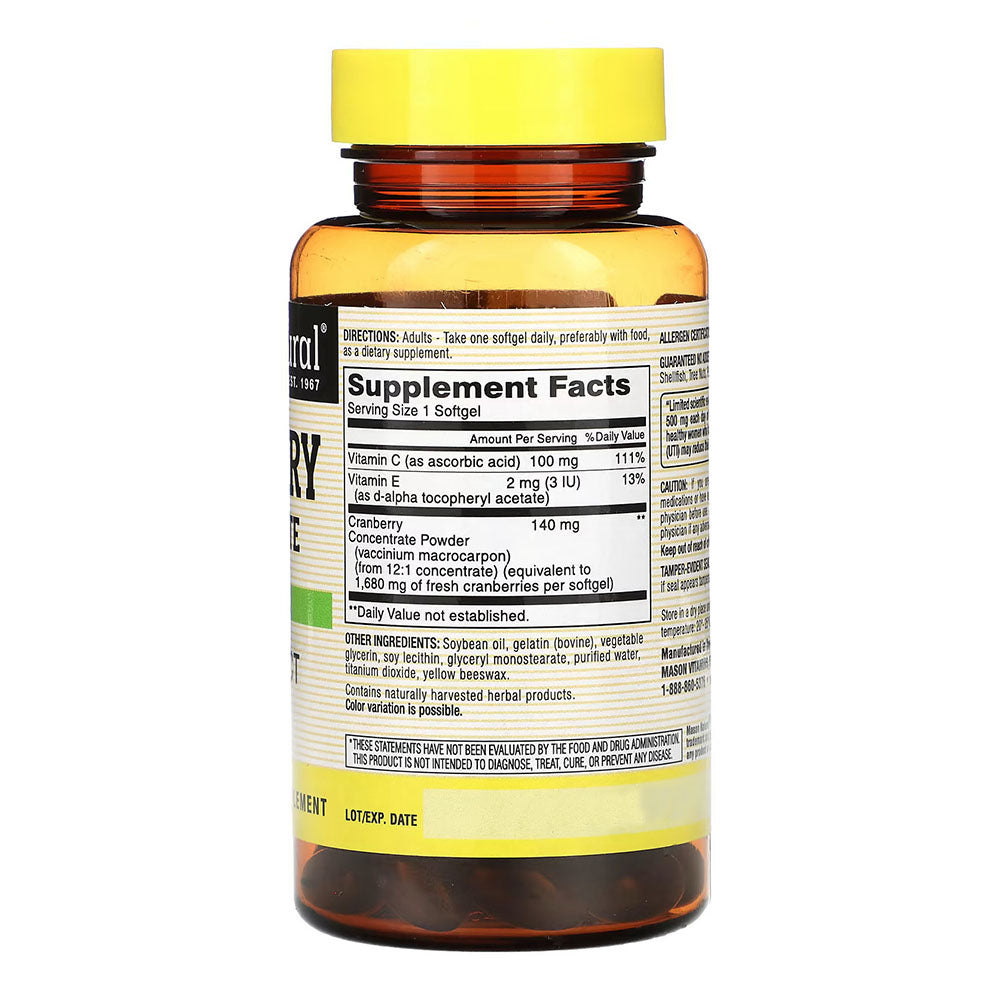 Mason Natural Standardized Cranberry Extract - 90 Softgels