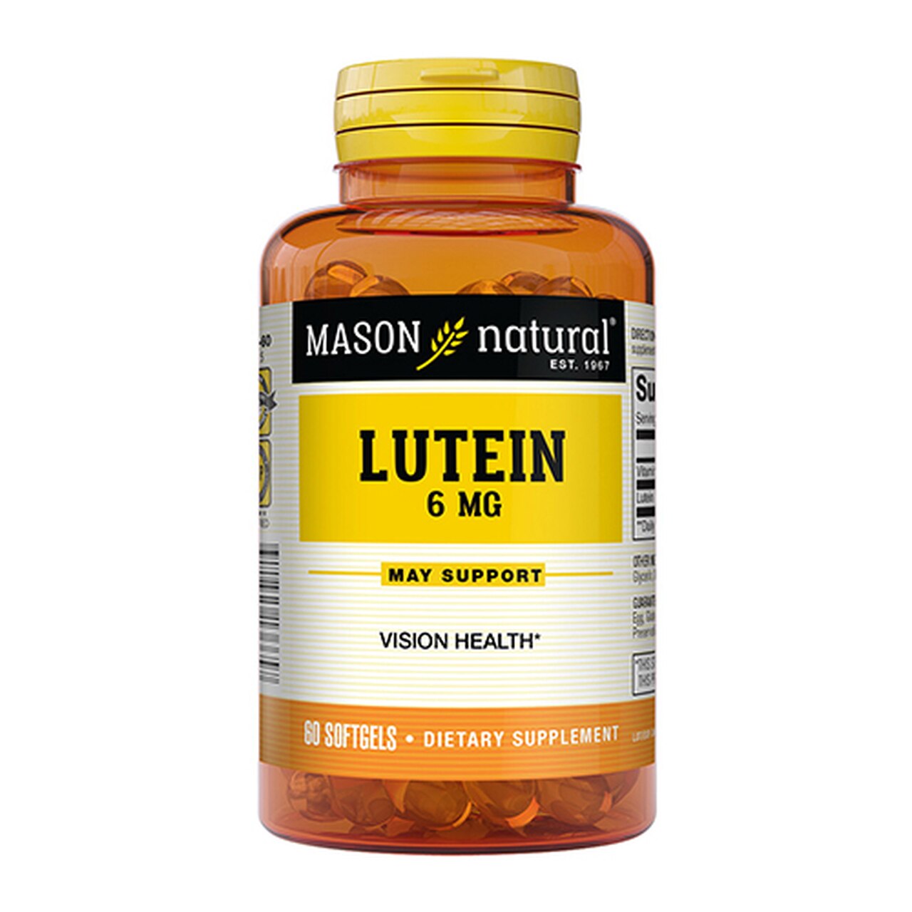 Mason Natural Lutein 6Mg Antioxidant Softgels, Cholesterol Free - 60 Ea