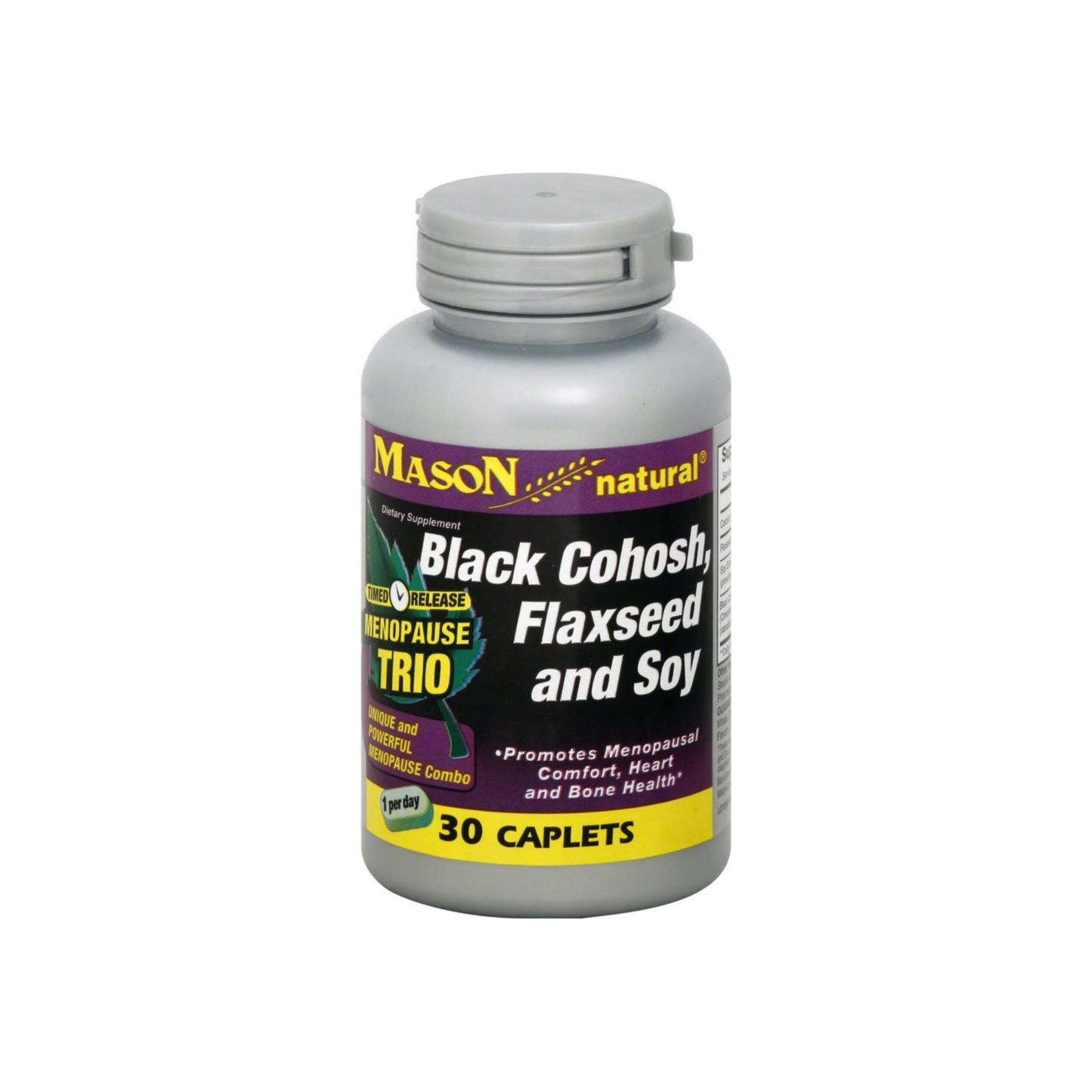 Mason Natural Black Cohosh Flaxseed & Soy Time Released Caplets - 30 Ea