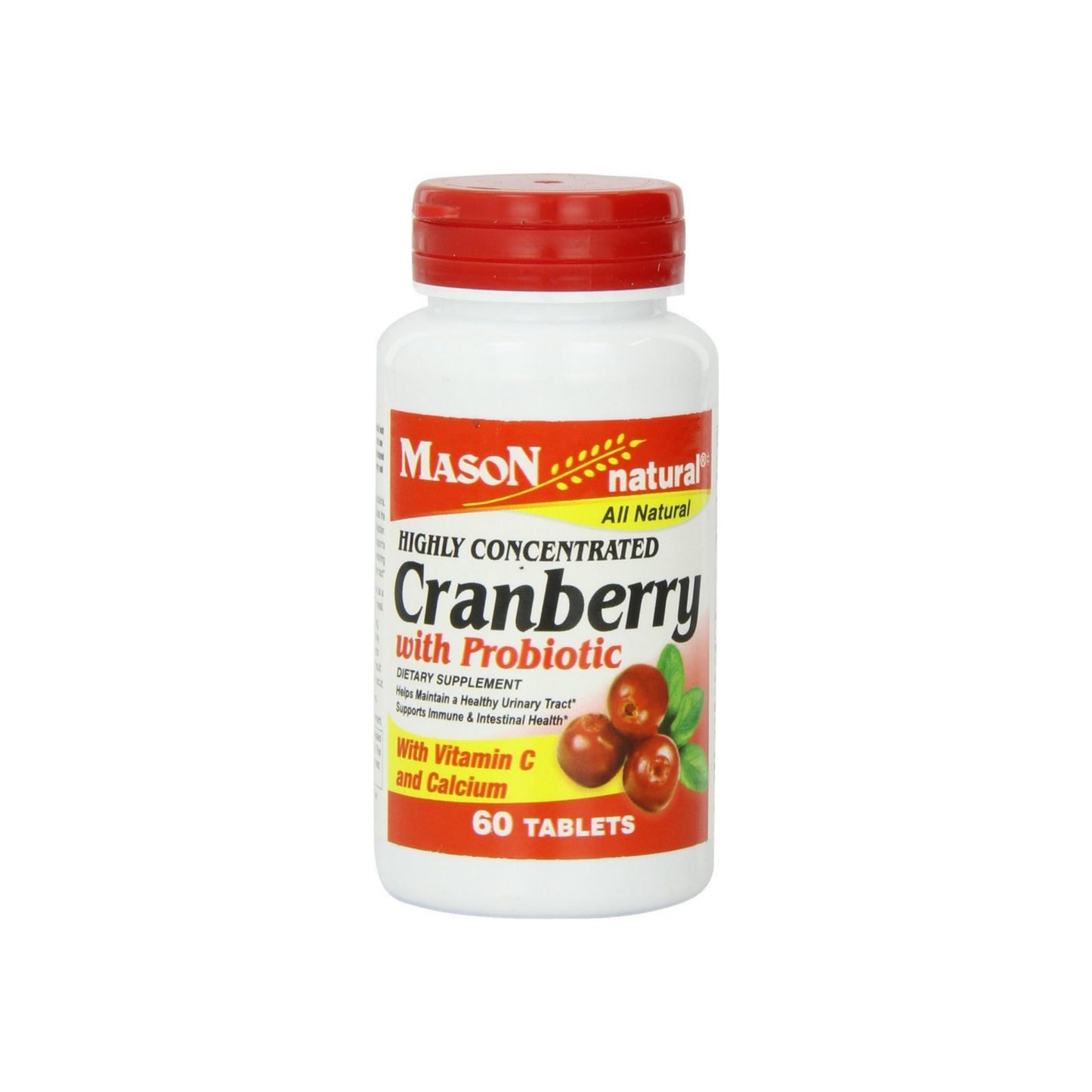Mason Natural Highly Concentrated Cranberry With Probiotic Tablets - 60 Ea