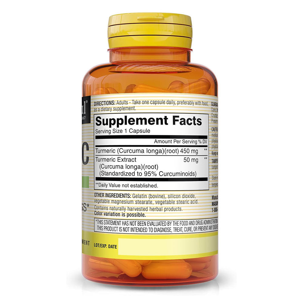 Mason Natural Turmeric Capsules, 60 Count
