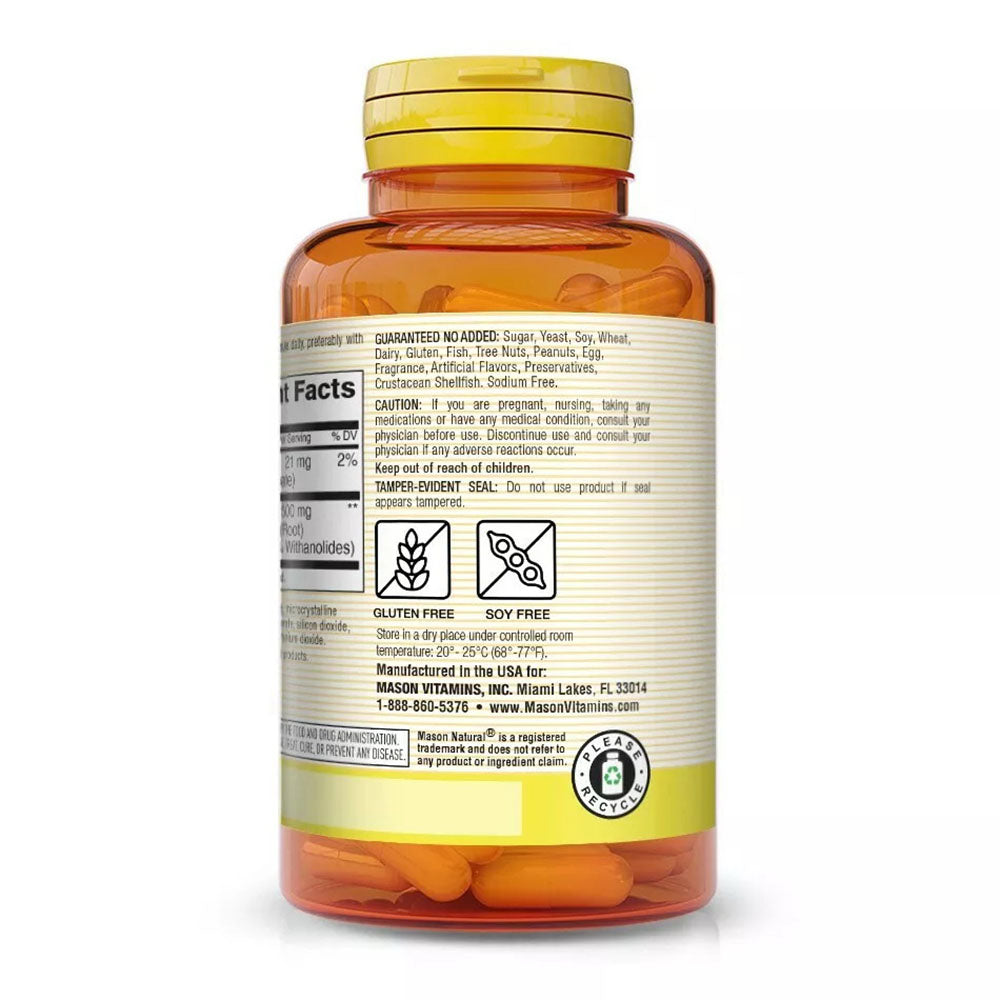 Mason Natural Ashwagandha 500 Mg, Stress & Mood Support - 60 Capsules