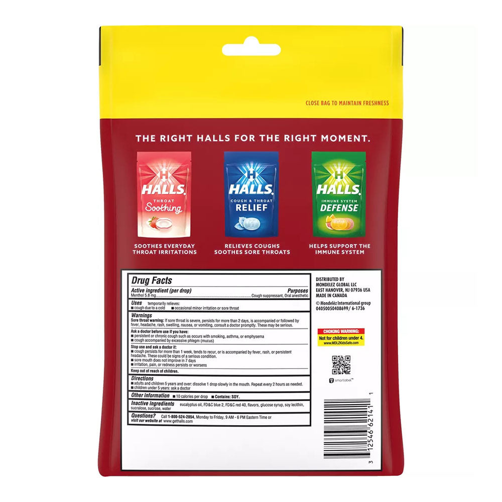Halls Relief Cherry Cough Drops, Economy Pack, 80 Drops