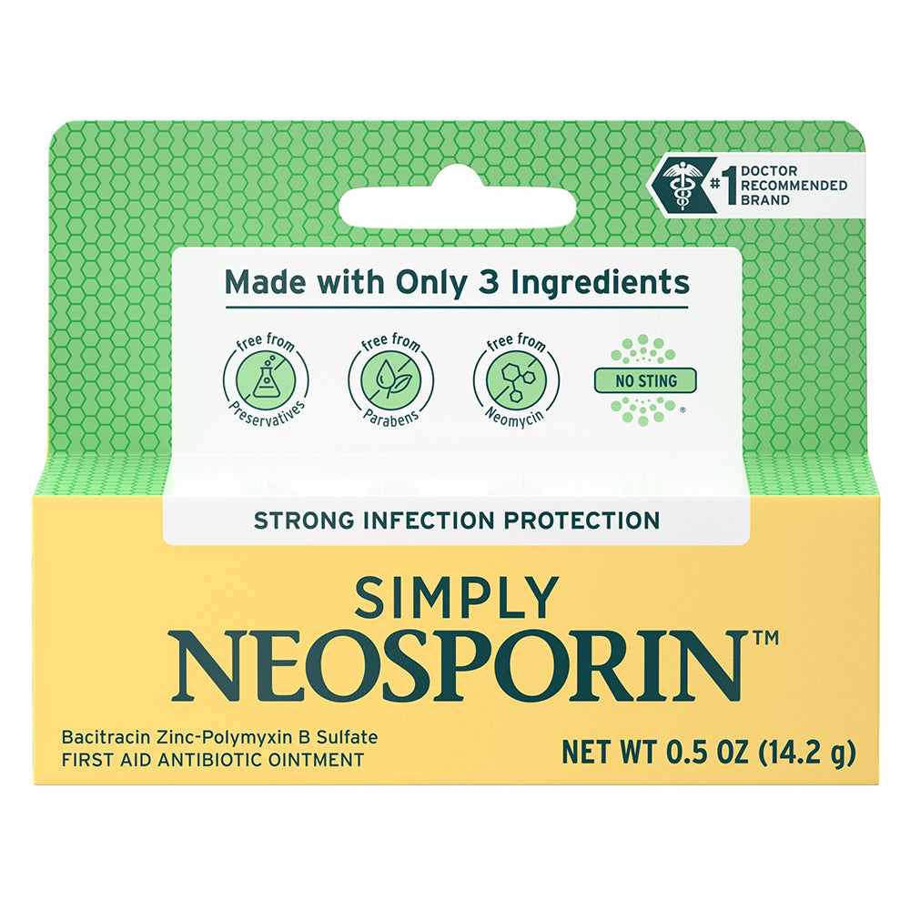Simply Neosporin Formula 3-Ingredient First Aid Antibiotic Ointment, Bacitracin 0.5 Oz