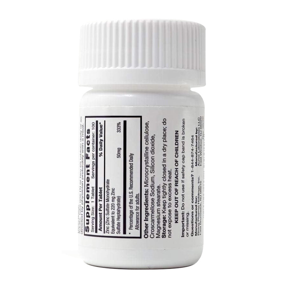 Rising'S Zinc 50Mg Tablets - Dietary Supplement For Immune Support System - 100 Tablets