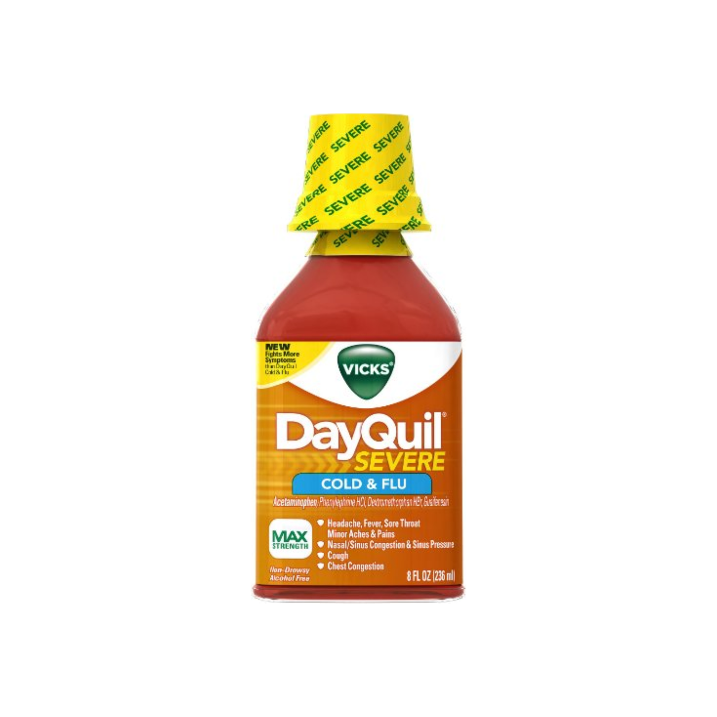 Vicks Dayquil Severe Cold & Flu Liquid, 8 Oz