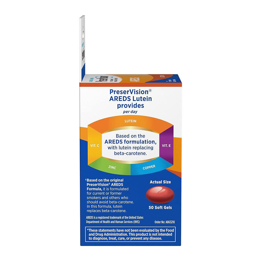 Bausch And Lomb Preservision Eye Vitamin And Mineral Supplements Lutein Softgels - 50 Ea