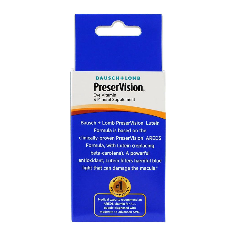 Bausch And Lomb Preservision Eye Vitamin And Mineral Supplements Lutein Softgels - 50 Ea