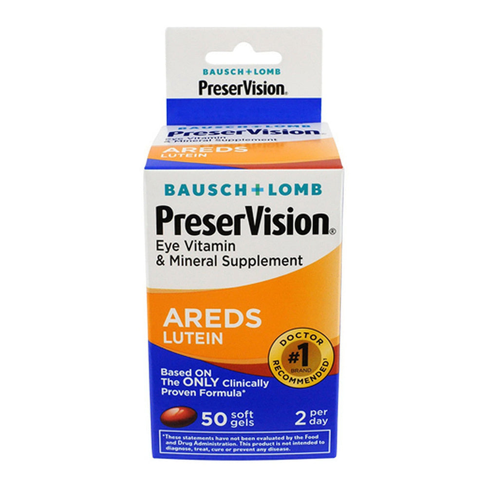 Bausch And Lomb Preservision Eye Vitamin And Mineral Supplements Lutein Softgels - 50 Ea