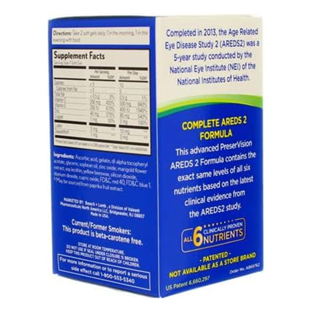 Preservision Areds 2 Vitamin & Mineral Supplement, Soft Gels 120 Ea