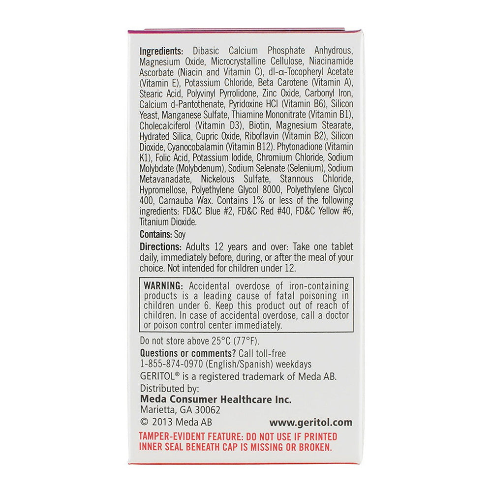 Geritol Multivitamin Nutrition Support 40 Ea