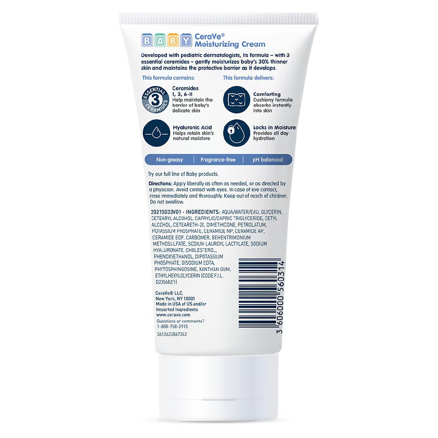 Cerave Baby Cream Gentle Moisturizing Cream , 5 Oz
