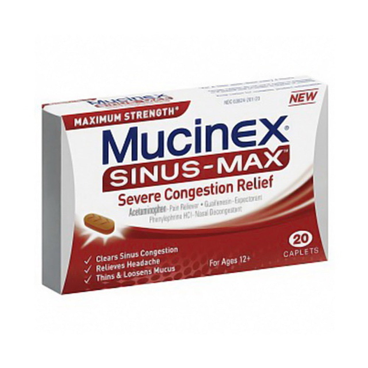 Mucinex Sinus-Max Max Strength Severe Congestion & Pain Caplets