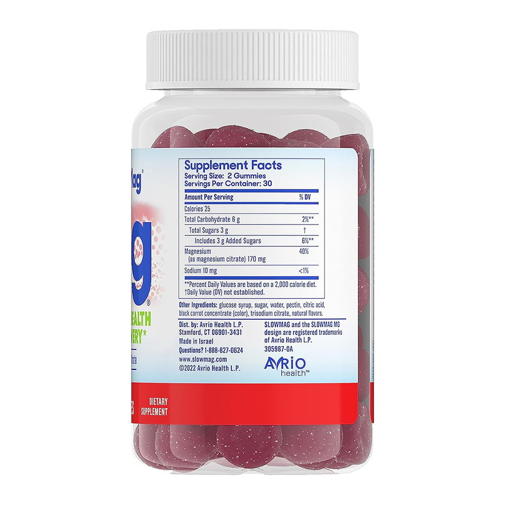 SlowMag Mg Muscle Health Care+ Recovery Gummies, Magnesium Citrate In 60Ct