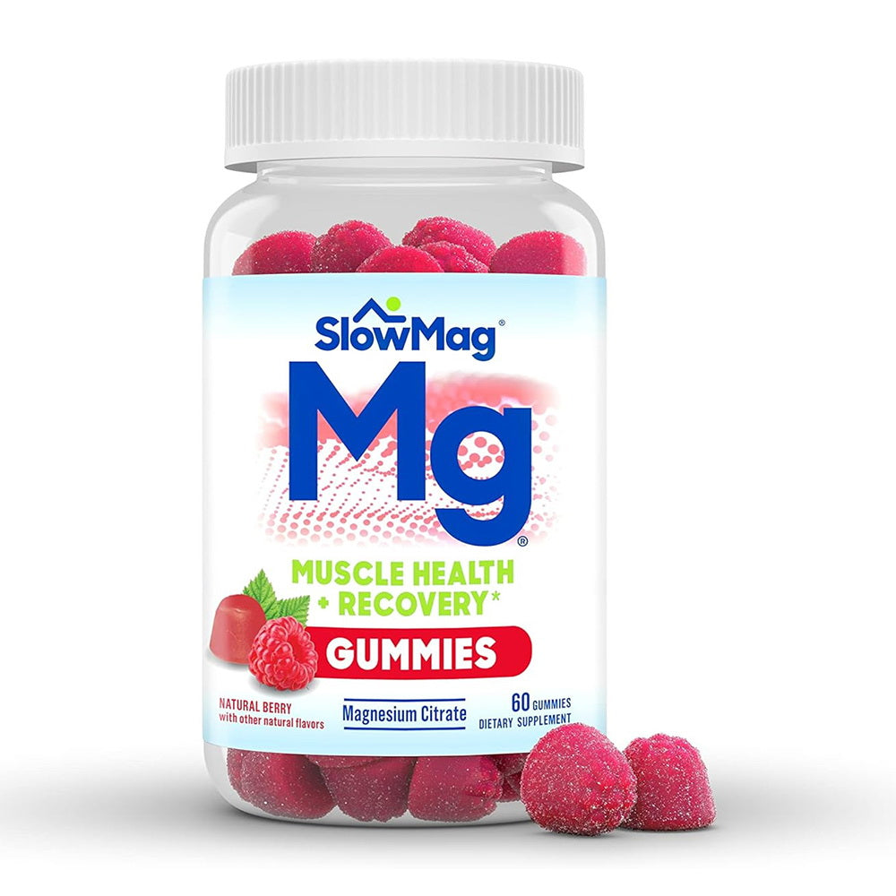 SlowMag Mg Muscle Health Care+ Recovery Gummies, Magnesium Citrate In 60Ct