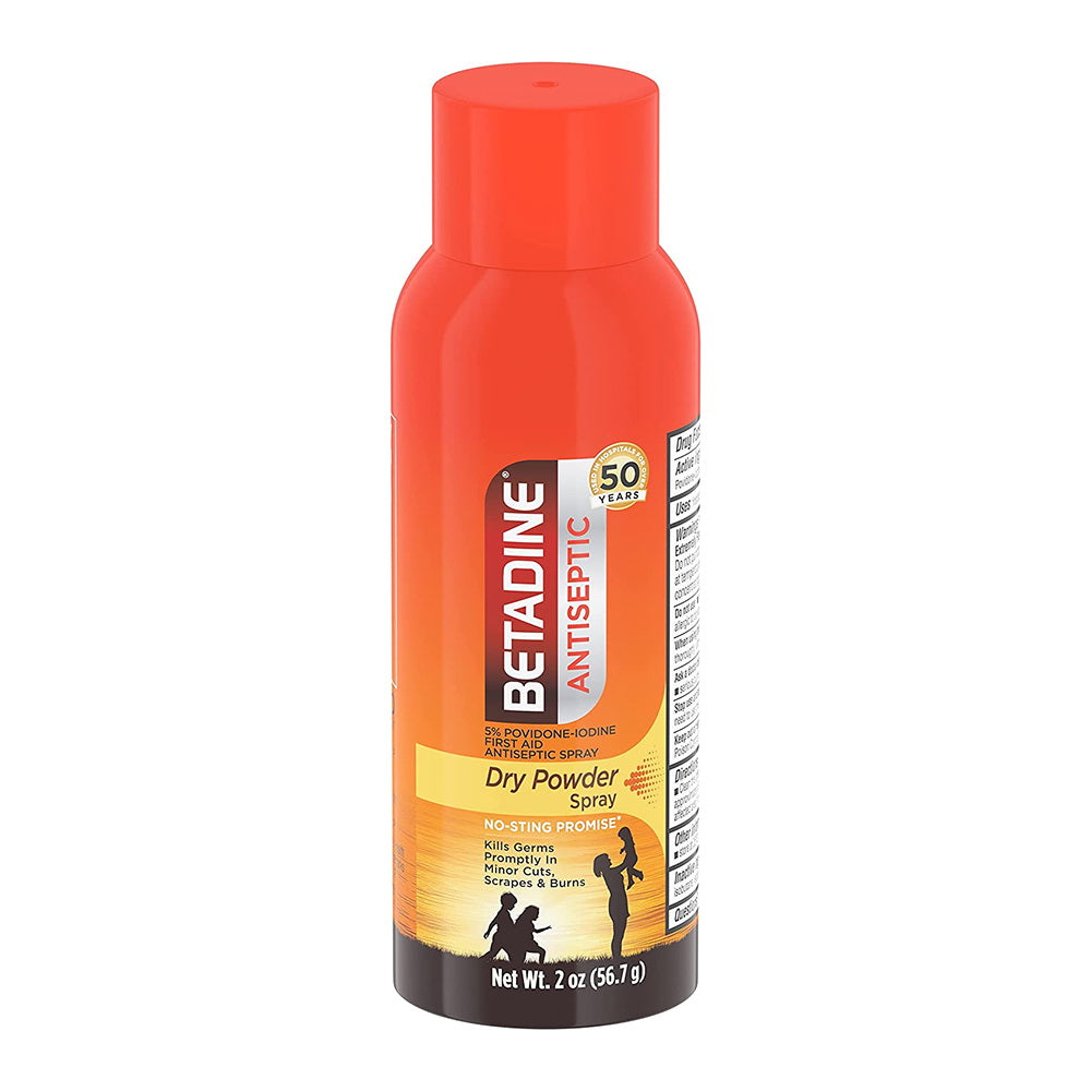 Betadine Antiseptic First Aid Dry Powder Spray - 2 Oz