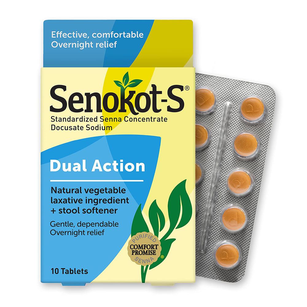 Senokot-S Dual Action Natural Vegetable Laxative 10 Ct