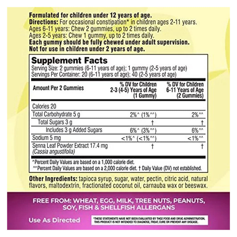 Senokot Kids Laxative Gummies - 40 Ct