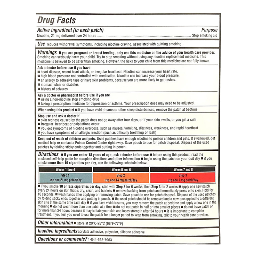 Blue Point Nicotine Transdermal System Patch Stop Smoking Aid