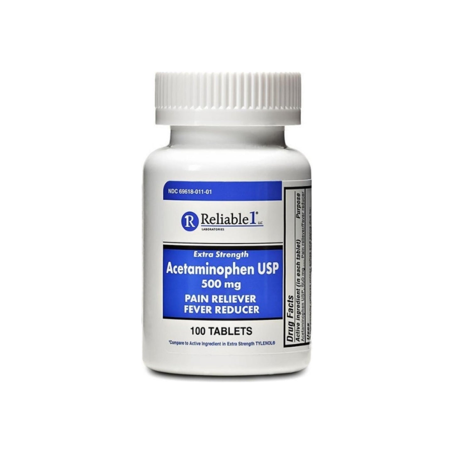 Reliable 1 Extra Strength Acetaminophen Usp 500 Mg - 100 Ea