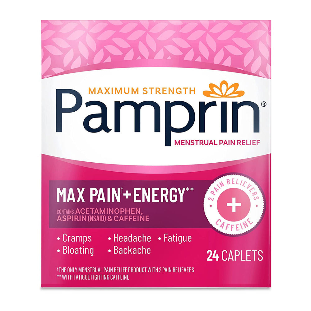 Pamprin Maximum Strength Max Formula Menstrual Pain Relief Caplets - 24 Ct