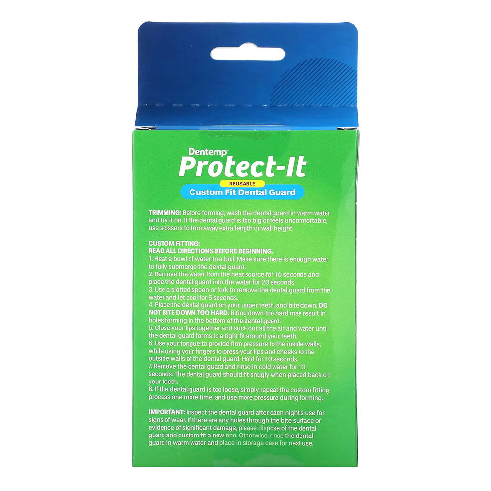 Dentemp Protect-It Reusable Custom Fit Dental Guard - 8 Dental Guards