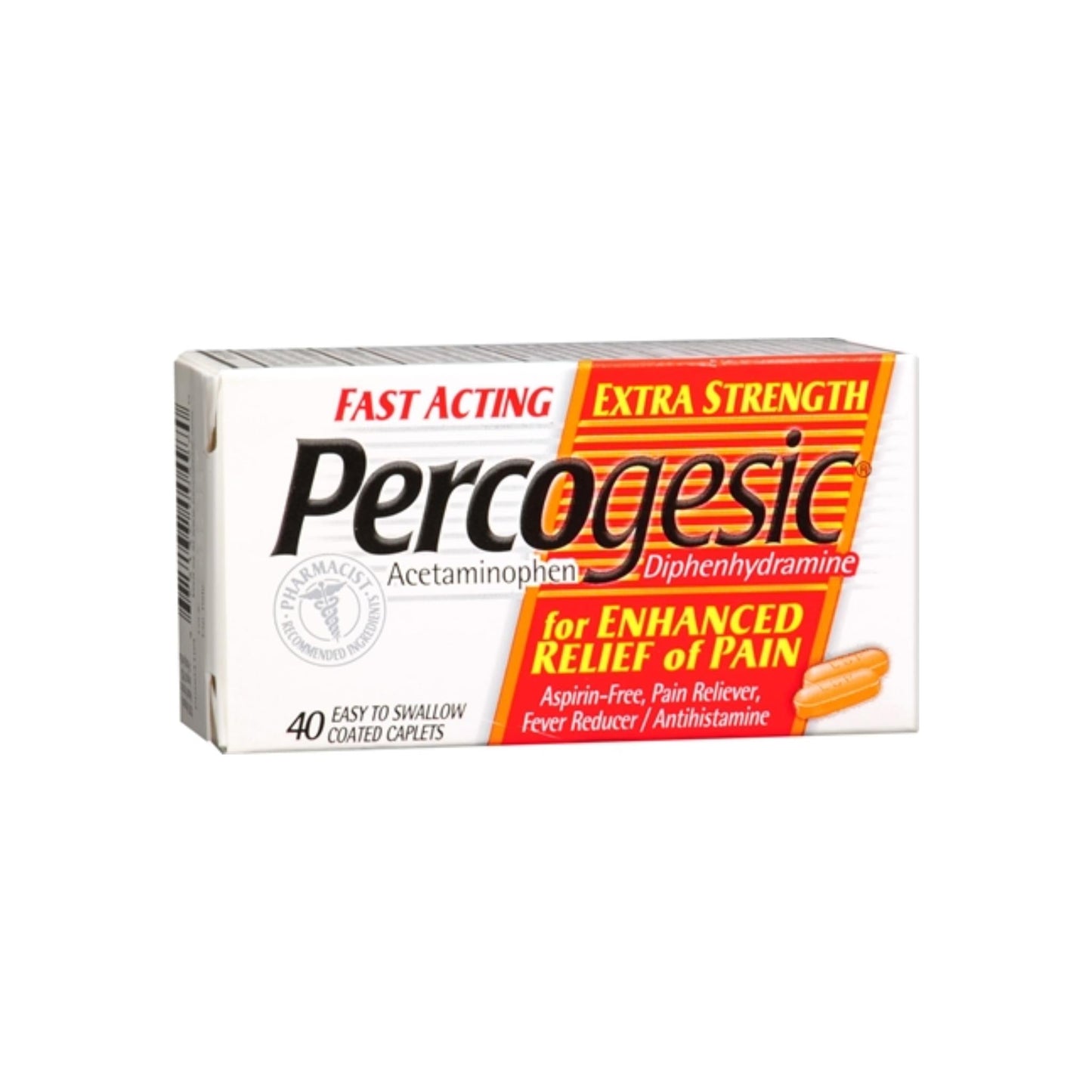 Percogesic Caplets Extra Strength 40 Caplets