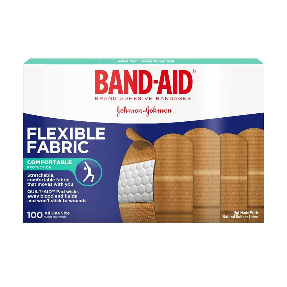 Band-Aid Flexible Fabric All One Size Adhesive Bandages 100 Each