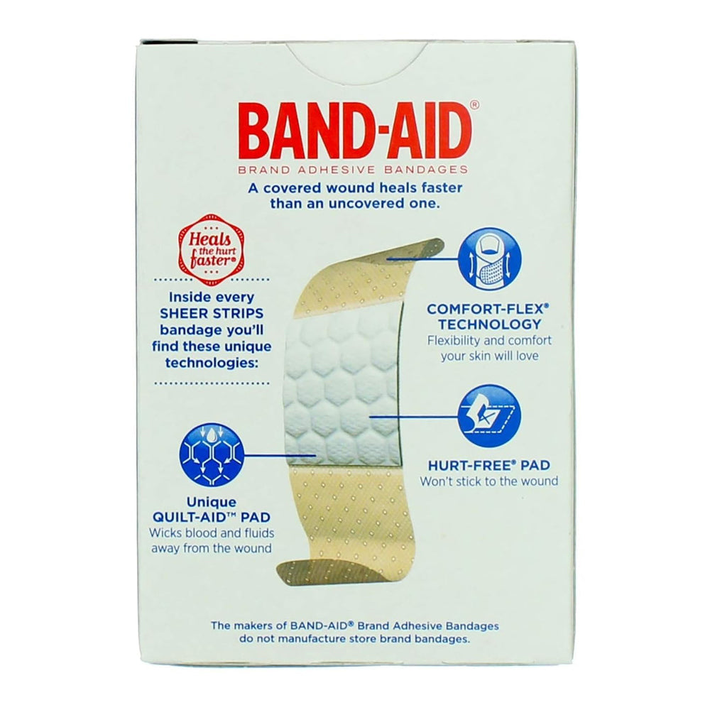 Band Aid Tru-Stay Sheer Strips Adhesive Bandages - 40 Ea