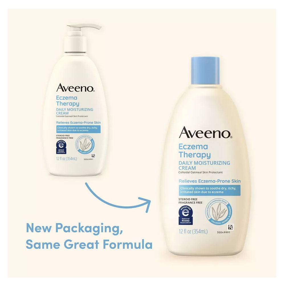 Aveeno Eczema Therapy Daily Moisturizing Body Cream For Sensitive Skin,12 Fl Oz