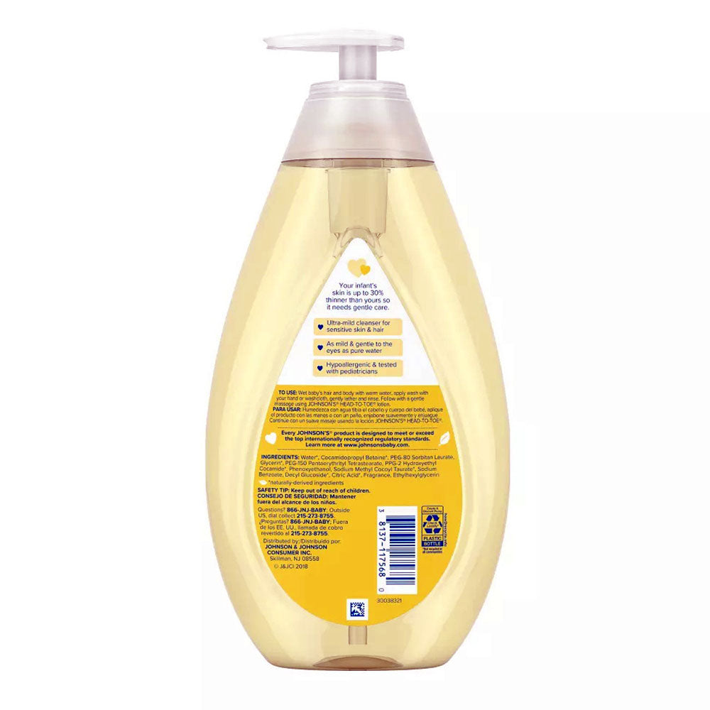 Johnson'S Head-To-Toe Gentle Tear-Free Baby & Newborn Wash & Shampoo, 27.1 Fl Oz