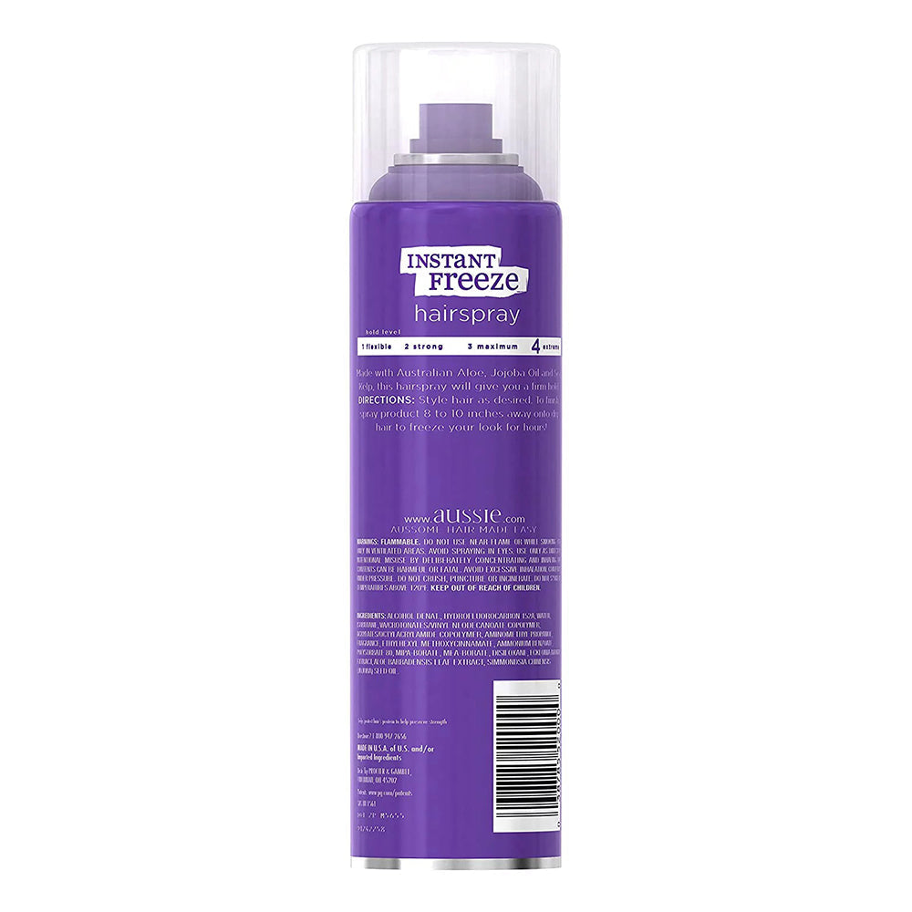 Aussie Instant Freeze Hairspray, 24 Hour Extreme Hold, 7 Oz