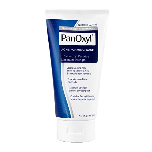 Panoxyl Foaming Acne Wash - Maximum Strength 10% Benzoyl Peroxide - 5.5 Oz