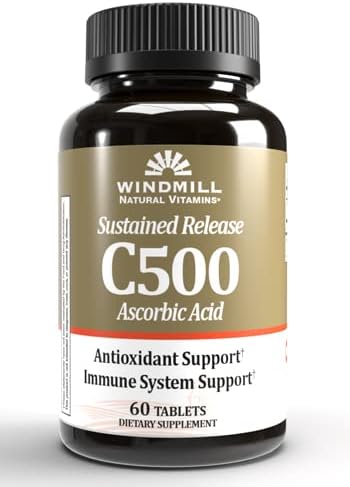 Windmill Natural Vitamins Vitamin C 500 mg Sustained Release, 60 tablets