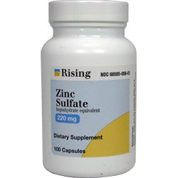 Zinc Sulfate Heptahydrate Equivalent 220Mg Capsules - 100 Each