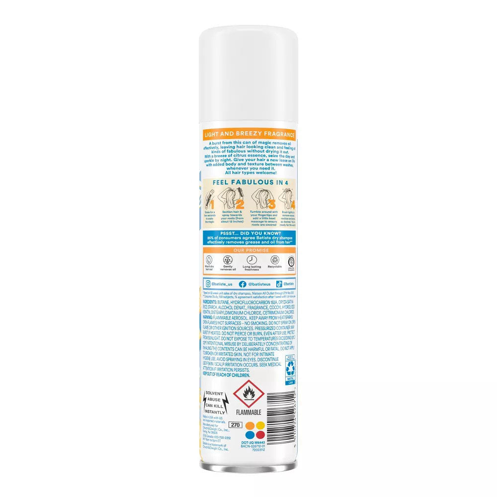 Batiste Fresh Breezy Citrus Dry Shampoo - 3.81Oz