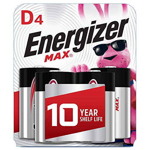 Energizer Max D Alkaline Batteries 4 Ea