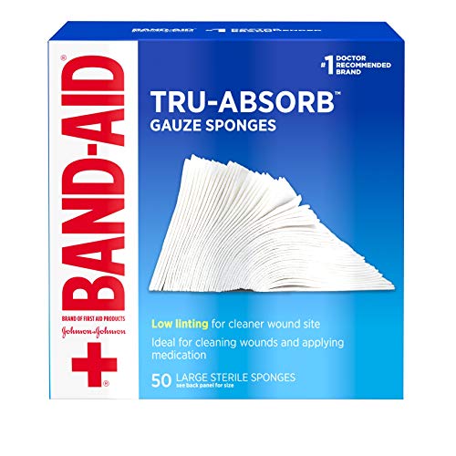 Johnson & Johnson Band-Aid Mirasorb Gauze Sponges 4 Inches X 4 Inches 50 Each